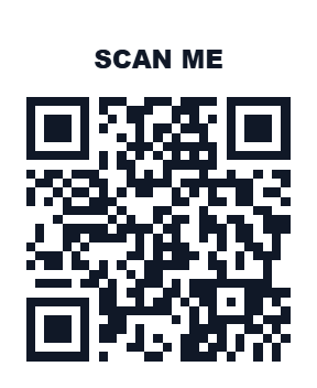 Official 1CLICK branded QR code for sharing a digital business card